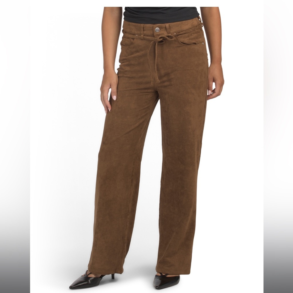 Blank NYC Chocolate Suede Trousers